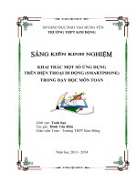 skkn khai thác một số ứng dụng trên điện thoại di động (smartphone) trong dạy học môn toán