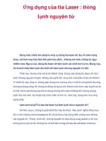 Ứng dụng của tia Laser : Đông lạnh nguyên tử ppt