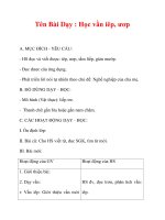 Giáo án lớp 1 môn Tiếng Việt :Tên Bài Dạy : Học vần iêp, ươp doc