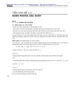 LÝ THUYẾT XÁC SUẤT PHẦN 1 - TRẦN DIÊN HIỂN - 2 docx