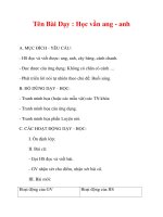 Giáo án lớp 1 môn Tiếng Việt :Tên Bài Dạy : Học vần ang - anh potx