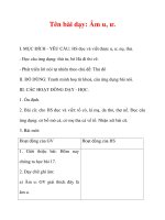 Giáo án lớp 1 môn Tiếng Việt :Tên bài dạy: Âm u, ư. pptx