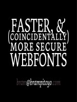 Faster and More Secure Web Fonts