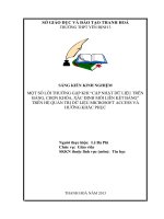 skkn một số lỗi thường gặp khi cập nhật dữ liệu trên bảng, chọn khoá, xác định mối liên kết bảng trên hệ quản trị dữ liệu microsoft access và hướng khắc phục.