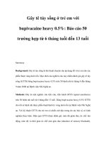 Gây tê tủy sống ở trẻ em với bupivacaine heavy 0.5% doc