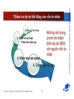 THẨM ĐỊNH ĐẦU TƯ DỰ ÁN XÂY DỰNG - LƯU TRƯỜNG VĂN - 3 docx