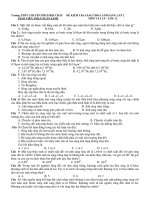 ĐỀ KIỂM TRA GIAO THOA ÁNH SÁNG LẦN 2 MÔN VẬT LÝ - LỚP 12 ppsx