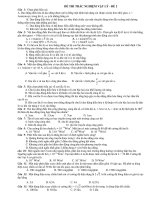 ĐỀ THI TRẮC NGHIỆM VẬT LÝ - ĐỀ 2 docx