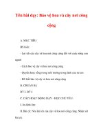 Giáo án đạo đức lớp 1:Tên bài dạy: Bảo vệ hoa và cây nơi công cộng ppt