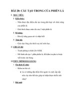 GIÁO ÁN SINH 6_BÀI 20: CẤU TẠO TRONG CỦA PHIẾN LÁ pdf