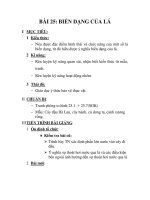 GIÁO ÁN SINH 6_BÀI 25: BIẾN DẠNG CỦA LÁ potx