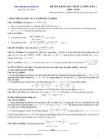 ôn thi đại học toán số 1