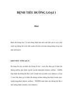 BỆNH TIỂU ĐƯỜNG LOẠI 1- Phần I doc