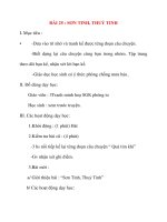 Giáo án lớp 2 môn Kể Chuyện: BÀI 25 : SƠN TINH, THUỶ TINH pptx