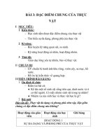 GIÁO ÁN SINH 6_BÀI 3: ĐẶC ĐIỂM CHUNG CỦA THỰC VẬT pps