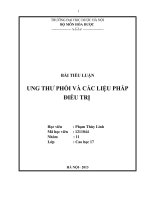 TIỂU LUẬN UNG THƯ PHỔI VÀ CÁC LIỆU PHÁP ĐIỀU TRỊ