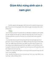 Giảm khả năng sinh sản ở nam giới pot