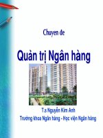 Quản trị Ngân hàng - T.s Nguyễn Kim Anh pps