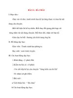 Giáo án lớp 2 môn Kể Chuyện: BÀI 11 : BÀ CHÁU pot