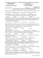 THỬ SỨC TRƯỚC KỲ THI ĐH-CĐ LẦN 1(Năm 2011) MÔN VẬT LÝ - Mã đề thi 357 pps
