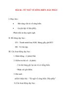 Giáo án lớp 2 môn Luyện Từ Và Câu: BÀI 26 : TỪ NGỮ VỀ SÔNG BIỂN. DẤU PHẨY pptx