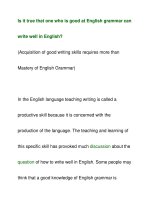 Is it true that one who is good at English doc