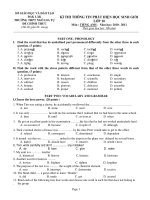 Đề Thi Môn : TIẾNG ANH - Năm học: 2010 - 2011 ppsx