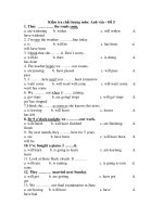 Kiểm tra chất lượng môn: Anh văn – Đề 5 potx