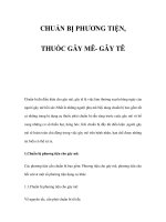 CHUẨN BỊ PHƯƠNG TIỆN, THUỐC GÂY MÊ- GÂY TÊ potx