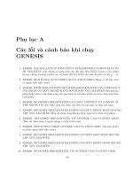 GENESIS - Mô hình số trị mô tả biến đổi đường bờ - Phụ lục ppt