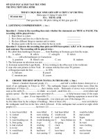 KỲ CHỌN HỌC SINH GIỎI LỚP 12 THPT CẤP TRƯỜNG pptx