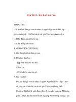 Giáo án âm nhạc lớp 1: HỌC HÁT : BÀI ĐÀN GÀ CON potx