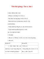 Giáo án lớp 1 môn Tiếng Việt :Tên bài giảng: Âm o, âm c doc