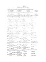 KIỂM TRA ANH VĂN - Test 1 pptx