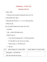 Giáo án lớp 1 môn Toán: Tên Bài Dạy : LUYỆN TẬP Giải toán có lời văn pot