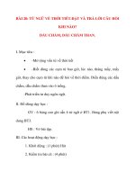 Giáo án lớp 2 môn Luyện Từ Và Câu: BÀI 20: TỪ NGỮ VỀ THỜI TIẾT.ĐẶT VÀ TRẢ LỜI CÂU HỎI KHI NÀO? potx
