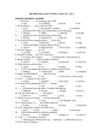 ĐỀ KIỂM TRA CHẦT LƯỢNG ANH VĂN – SỐ 4 potx