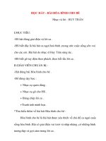 Giáo án âm nhạc lớp 1: HỌC HÁT : BÀI HÒA BÌNH CHO BÉ pps