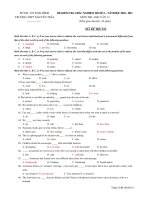 ĐỀ KIỂM TRA TRẮC NGHIỆM BÀI SỐ 1 pot