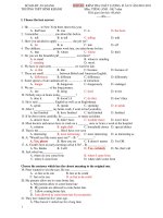 KIỂM TRA CHẤT LƯỢNG Đ ẦU N ĂM 2010-2011 Môn :TIẾNG ANH pdf