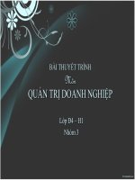 Quản trị doanh nghiệp  Phần quản trị nhân lực