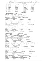 BÀI TẬP ÔN THI KIỂM TRA 1 TIẾT LỚP 12 – LẦN 1 ppsx