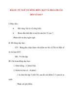 Giáo án lớp 2 môn Luyện Từ Và Câu: BÀI 25 : TỪ NGỮ VỀ SÔNG BIỂN. ĐẶT VÀ TRẢ LỜI CÂU HỎI VÌ SAO pot