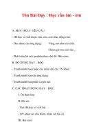 Giáo án lớp 1 môn Tiếng Việt :Tên Bài Dạy : Học vần ôm - ơm doc