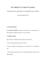 QUY TRÌNH XỬ LÝ Ổ DỊCH CÚM A(H5N1) ppt