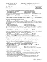 ĐỀ THI TRẮC NGHIỆM Môn: Vật Lý 12 pptx