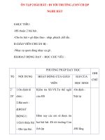 Giáo án âm nhạc lớp 1: ÔN TẬP 2 BÀI HÁT : ĐI TỚI TRƯỜNG ,CON CH ỘP ́ NGHE HÁT ppt