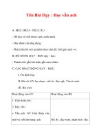 Giáo án lớp 1 môn Tiếng Việt :Tên Bài Dạy : Học vần ach pdf