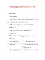 Giáo án đạo đức lớp 1:Tên bài dạy: Em và các bạn (T2) ppt