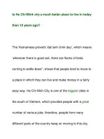 Is Ho Chi Minh city a much better place to live in today ppt